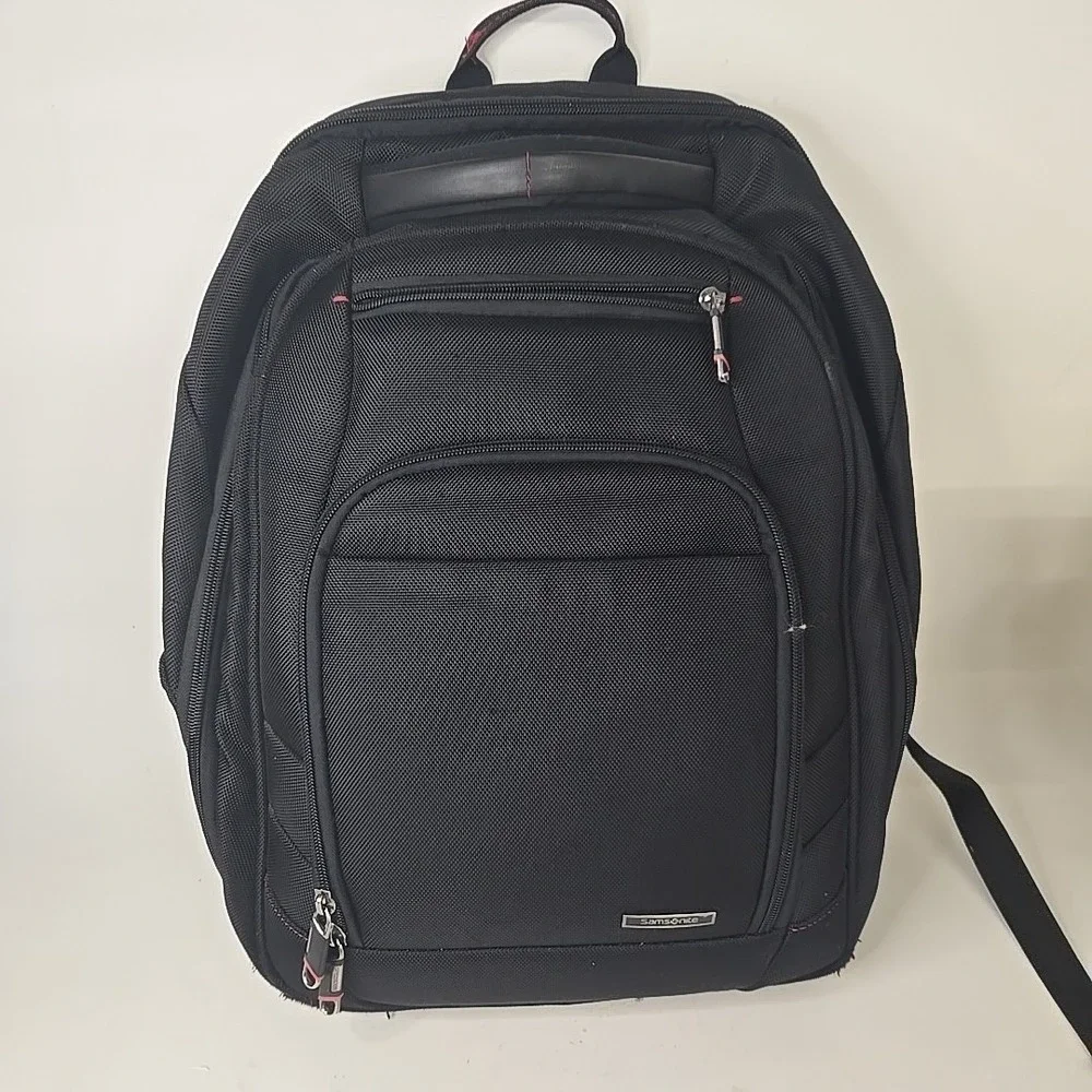 Samsonite Black Laptop Bag Backpack Perfect‎ Fit TSA  Friendly EUC